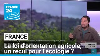 France  la loi dorientation agricole un recul pour lécologie  • FRANCE 24 [upl. by Nilorac]