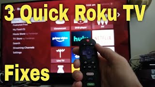 3 Roku TV Quick Fixes  Clear cache check connection fix green screen [upl. by Aiepoissac]