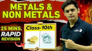 Metals and Non Metals in 25 Minutes🔥 Class 10th  Rapid Revision  Prashant Kirad [upl. by Tav]