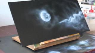 Airbrush Speedpainting Videoanleitung Tutorial  Space Weltraum All Planeten Sterne Schablone [upl. by Errecart]