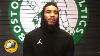 Jayson Tatum clears the air on if he grew two inches  The Jump [upl. by Cinom]