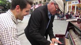 Spontaneous Jazz duet on Street Piano in Paris 1 with Frans Bak [upl. by Dowlen]