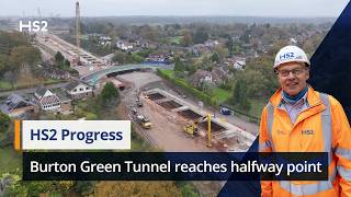 HS2’s Burton Green Tunnel reaches halfway point [upl. by Ayrolg]