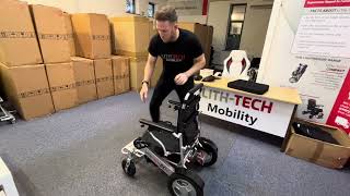 Operating a Foldable Electric Wheelchairs for beginners by LITHTECH MOBILITY [upl. by Ailisab]