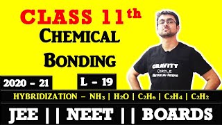 Chemical Bonding  Hybridization  NH3  H2O  C2H6  C2H4  C2H2  L19  JEE  NEET  BOARDS [upl. by Ailil]