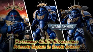 Warhammer 40000 Ultramarines Primaris Captain In Gravis Armour [upl. by Rehpinnej465]