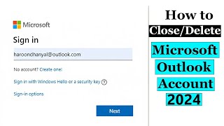 How to Close Outlook Account Permanently  Delete Microsoft Account  2023 [upl. by Amalle]