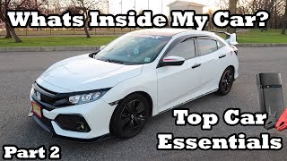 Interior Car Tour  Must Have Accessories For Your New Honda Civic [upl. by Assenyl]