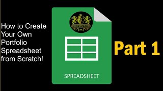 How To Create a Simple Dividend Stock Portfolio Tracking Spreadsheet From Scratch Using Google Pt 1 [upl. by Valida389]