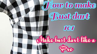 HOW TO MAKE A BUST DART shorts [upl. by Wilcox]