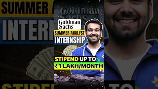 ₹1 Lakh Stipend🥳 Goldman Sachs Internship🔥 shorts [upl. by Aikemat]