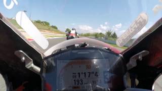 Ducati 1199R onboard Circuit de Catalunya Barcelona 204 lap [upl. by Walton153]