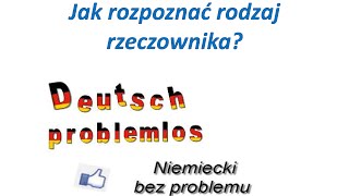 Jak rozpoznać rodzaj rzeczownika  Niemiecki bez problemu [upl. by Ytoc]