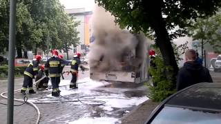 Pożar autobusu MPK Świdnica  Swidnica24pl [upl. by Walton92]