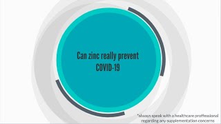 Can zinc really prevent COVID19 [upl. by Oicanata]