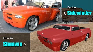 GTA SA Cars vs Real Cars2  All Muscle amp Lowriders [upl. by Clapper362]