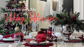 Christmas 2024 Decorate with me Holiday Tablescape Ideas [upl. by Joletta152]