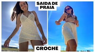 SAIA OU SAIDA DE PRAIA TRANSPASSADA EM CROCHE Parte1 TAM PP ao G3 por CrisTelesCroche [upl. by Llenrag]