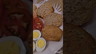 shortvideo breakfast  Toast boiled egg tomato avocado and mandarin orange [upl. by Airamat]