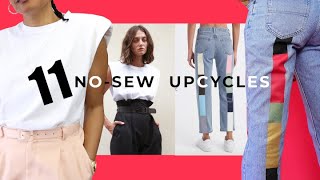 11 Completely NOSEW Ways To Upcycle Your Old Clothes [upl. by Bendick]