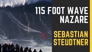 Big wave surfer Sebastian Steudtner  115 foot wave Nazare Portugal [upl. by Amisoc]