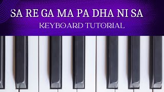 Sa Re Ga Ma on keyboard easy tutorial [upl. by Abas]