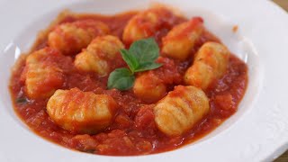 Gnocchi with Tomato Sauce Recipe  How to Make Gnocchi [upl. by Sisenej478]