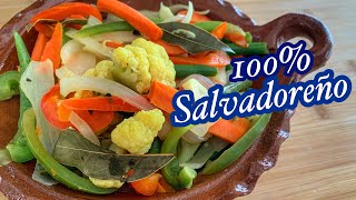 COMO HACER EL ESCABECHE SALVADOREÑO  receta típica [upl. by Dnomad]