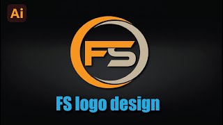 Professional FS letter logo Design In Adobe Illustrator tutorial  Bangla  Graphic Design [upl. by Kunin46]