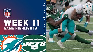 Dolphins vs Jets Week 11 Highlights  NFL 2021 [upl. by Pelag491]