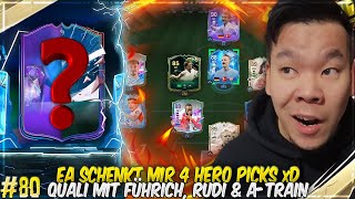 EA SCHENKT MIR 4 HERO PICKS 😂 QUALI MIT FÜHRICH RUDI VÖLLER EVO ATRAIN amp RODRI 🔥🔥 EAFC 24 RTG80 [upl. by Libre]