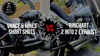 Exhaust Face Off  Vance amp Hines VS Rinehart Racing  Which one is better [upl. by Alyacim]