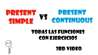 Present simple vs Present Continuous third video Presente simple vs Presente continuo tercer video [upl. by Edobalo]