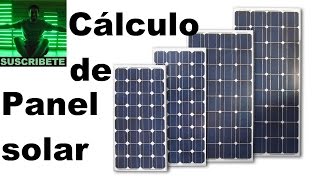 Como calcular un panel solar muy facil calculo de paneles fotovoltaicos [upl. by Linnea909]