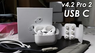 NEW AirPods Pro 2 clone  Danny v42 Ultra with USB C ANC amp Transparency Mode Under 40 [upl. by Einiar]