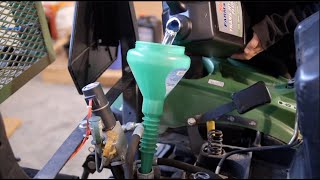 Plett Projects  Hydraulic Fluid Change  John Deere 1023e tractor [upl. by Imefulo]