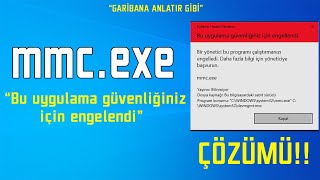 MMCEXE BU UYGULAMA GÜVENLİĞİNİZ İÇİN ENGELLENDİ KESİN ÇÖZÜM [upl. by Boland691]