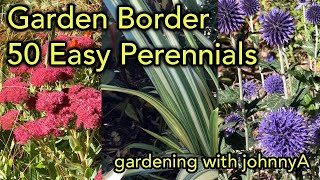 50 Easy Care Perennial Border Plants  Soil Improvement and Maintenance Tips [upl. by Austina]