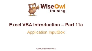 Excel VBA Introduction Part 112  ApplicationInputBox [upl. by Tess]