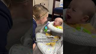 Baby girl wants to talk 🦜🥺  babycare baby newborn breastfeeding mom momlife newborncare [upl. by Marlow]