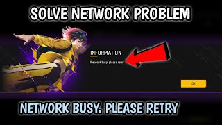 Solve Free Fire Network Problem  Free Fire Network Busy Please Retry Problem Solution [upl. by Ayek]