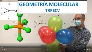 Geometría molecular TRPECV Explicación y ejemplos con globos [upl. by Matazzoni623]