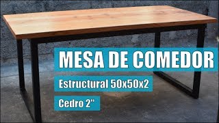 Mesa de comedor Estilo INDUSTRIAL  Estilo MODERNO [upl. by Odlabso598]