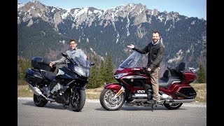 2019 Honda Gold Wing vs BMW K1600GT  The Luxury Touring Review [upl. by Akehsay]