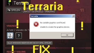 Possible Terraria unable to create the graphics device fix Read Description [upl. by Edaw]