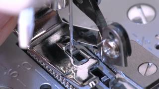 SINGER® Side Cutter Presser Foot Attachment Tutorial [upl. by Demott]