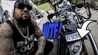 Sose The Ghost Shows His Harley Davidson Paint Job [upl. by Tesler]