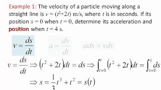 Dynamics Lecture 03 Particle kinematics Rectilinear continuous motion part 2 [upl. by Weber]