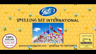 Patis Spelling Bee International Championship words and exam  Spelling Competition Exam [upl. by Nosemyaj]