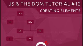 JavaScript DOM Tutorial 12  Creating Elements [upl. by Eskill]